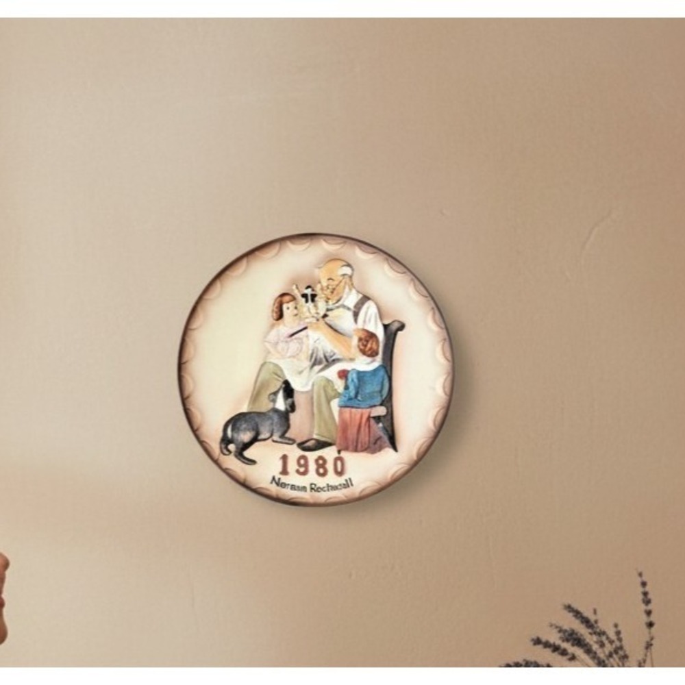 Norman Rockwell The Toymaker Plate 1980 Limited Edition Japan 8" Collectible